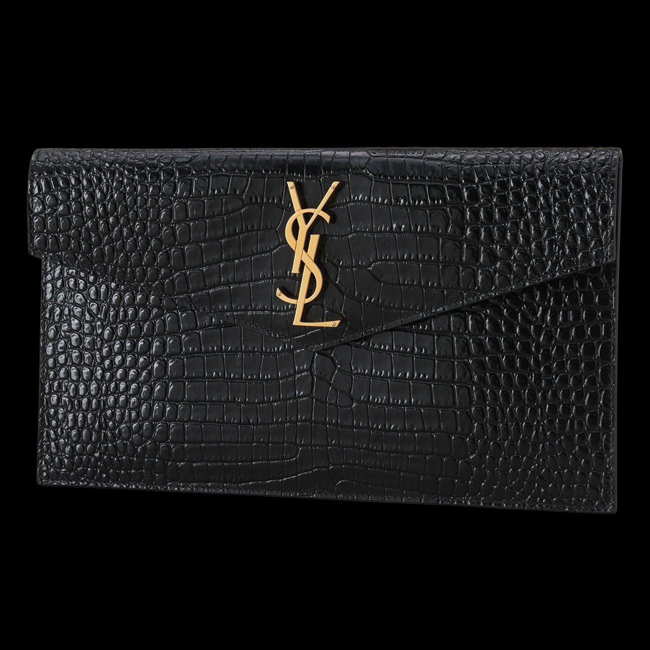 YVES SAINT LAURENT(USED)생로랑 565739 크로커다일 업타운 파우치